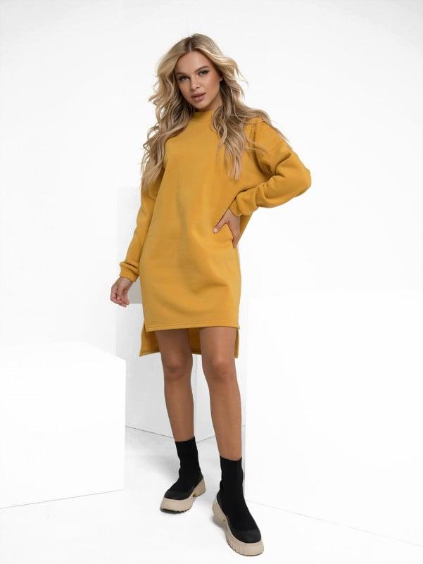 Плаття ISSA PLUS 12221 XL гірчичний