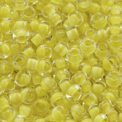 Бісер 38686 Чеський Preciosa 10/0, Прозорий Забарвлення з Середини CTC, Жовтий, Круглий, 50 г, фото 1