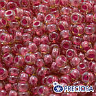 Бісер 11028 Чеський Preciosa 10/0, Прозорий райдужний TR, Рожевий, Круглий, 50 г, фото 2