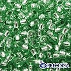 Бісер 08256 Чеський Preciosa 10/0, Кристал Прозорий CTCLS, Зелений, Круглий, 50 г, фото 2