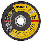 Круг пелюстковий торцевий Т27 (прямий) ZA Ø 125 мм P120 SIGMA (9173061), фото 2