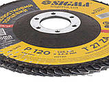 Круг пелюстковий торцевий Т27 (прямий) ZA Ø 125 мм P120 SIGMA (9173061), фото 5