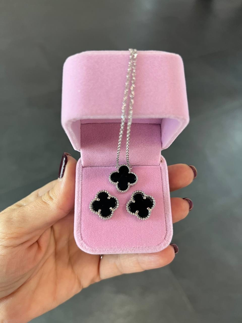 Набір Ван Кліф покриття білим золотом, фото 1