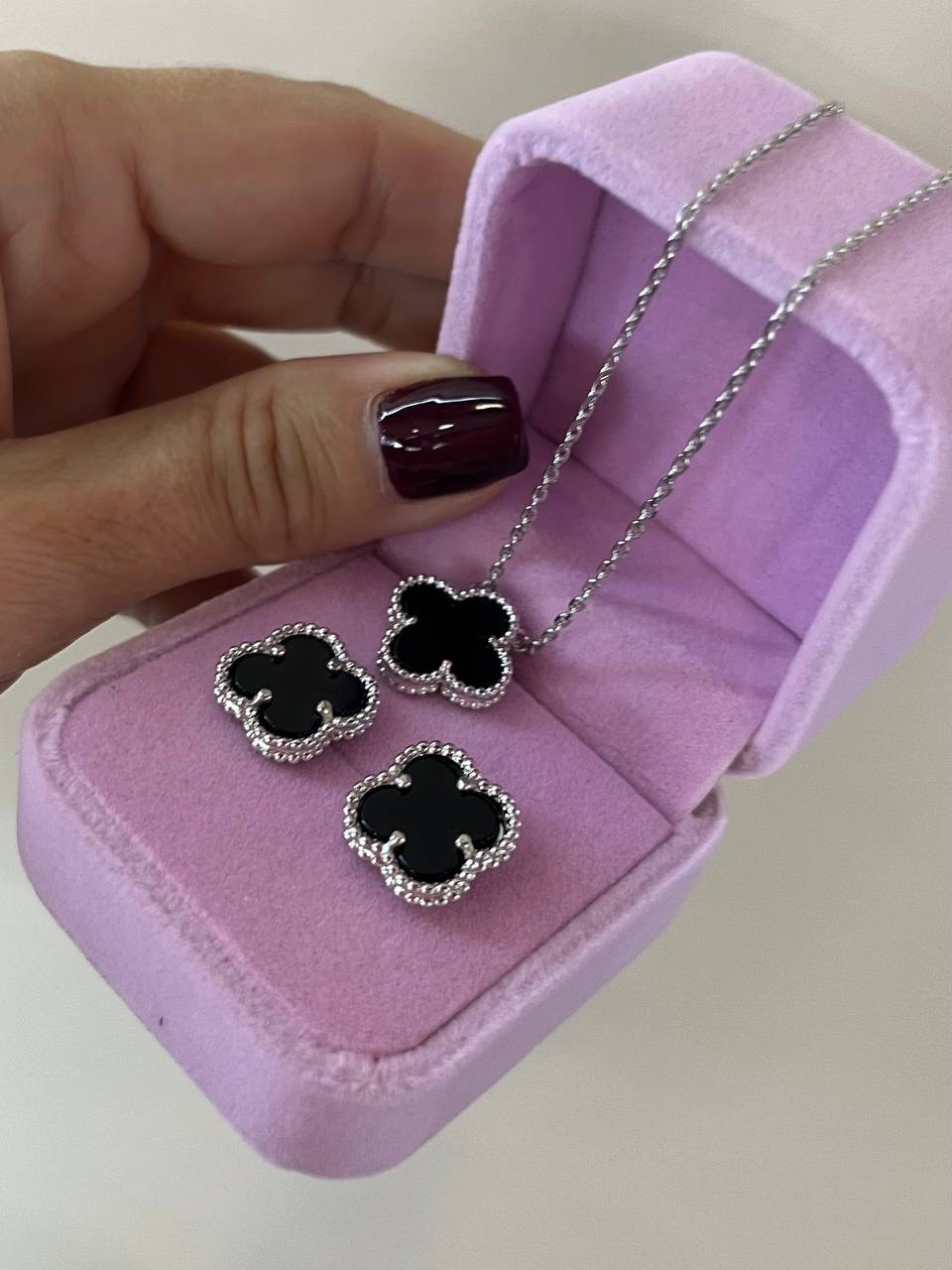 Набір Ван Кліф покриття білим золотом, фото 1