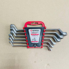 Набір ключів накидних, 6 шт. 6-17мм. CrV. INTERTOOL HT-1101