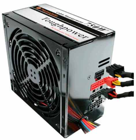 НАДІЙНИЙ БЛОК Живлення МОДУЛЬНИЙ THERMALTAKE 750 W ATX 24+4 (+8pin НА ПРОЦ) + 2по 6PIN+1по8 PIN ДЛЯ ВІДЕО, фото 1