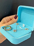 Комплект підвіска, каблучка та сережки Срібло 925, фото 6