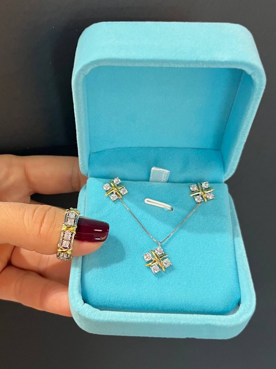 Комплект підвіска, каблучка та сережки Срібло 925, фото 1