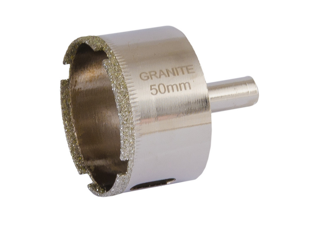 Свердло трубчасте з алмазним напиленням для скла та плитки 50 мм GRANITE 2-01-250, фото 1