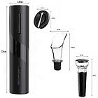 Штопор електричний для вина 4в1, ніж для фольги, пробка, аератор, фото 3