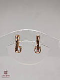 Золоті Сережки зі вставкою цирконій, фото 3