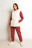 Жилет жіночий Ж-17, молочний з плащівки 44 р. Молочний (2901000423982)