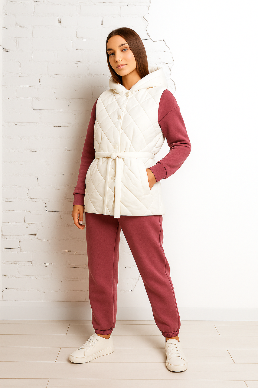 Жилет жіночий Ж-17, молочний з плащівки 44 р. Молочний (2901000423982), фото 1