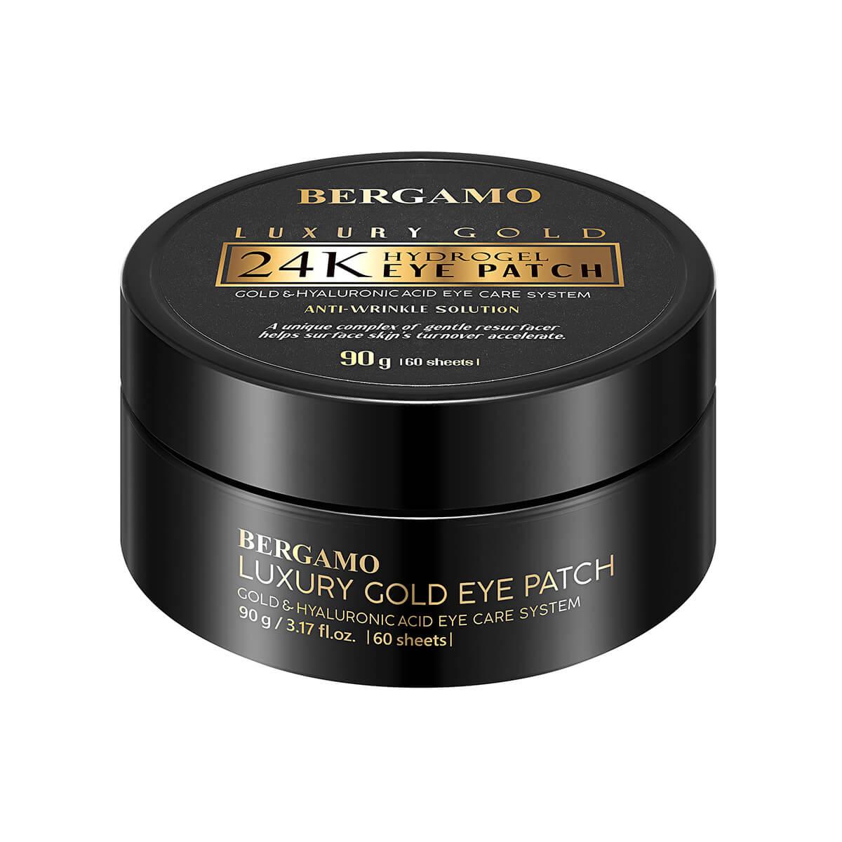 Патчі для очей із золотим гідрогелем Bergamo Luxury Gold Hydrogel Eye Patch (60PCS), фото 1