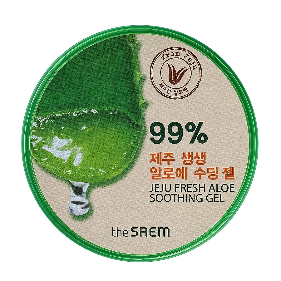 Гель Алоє Універсальний Зволожуючий в тюбику The Saem Jeju Fresh Aloe Soothing Gel 99% 300ml, фото 1