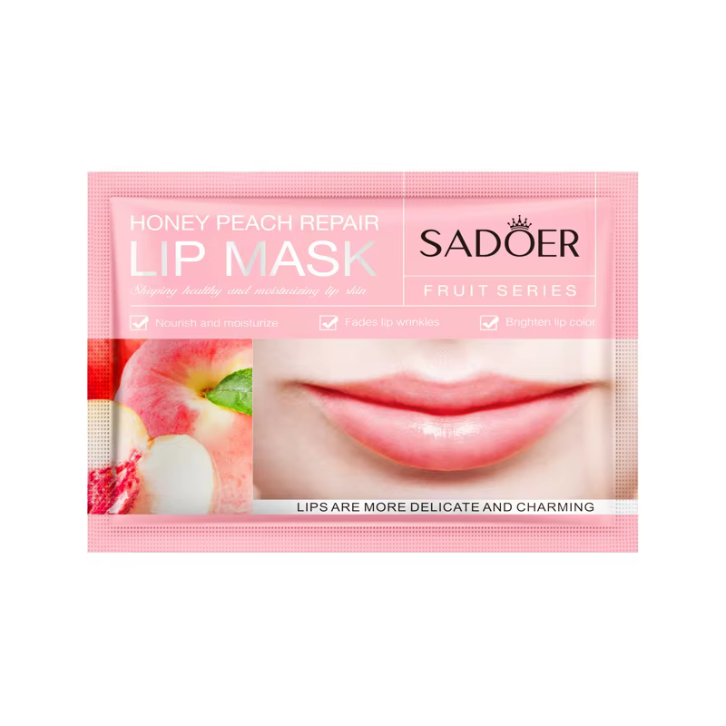 Гідрогелеві патчі для губ SADOER Peach зволожувальні 8 г, фото 1