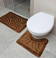 Килимок для ванни Dariana Econom бежевий 80х50 см поліпропілен (08268)