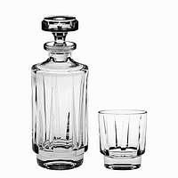 Набір для віскі Bohemia Olivia (графін 850 мл+ склянки 320 мл-6шт) 7 предметів богемське скло
