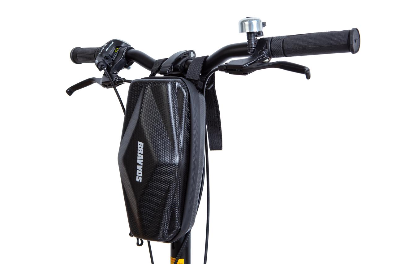 Велосумка кейс водовідштовх. матеріал 26x12x8см чорний з білим BRAVVOS SAB013 E-001, фото 1