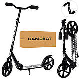 Самокат міський двоколісний для дітей від 8 років з ножним гальмом ITRIKE SR 2-010-10-B-B Чорний, фото 2