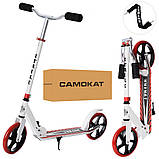 Самокат міський двоколісний для дітей від 8 років з ножним гальмом ITRIKE SR 2-010-10-W-R Білий, фото 2