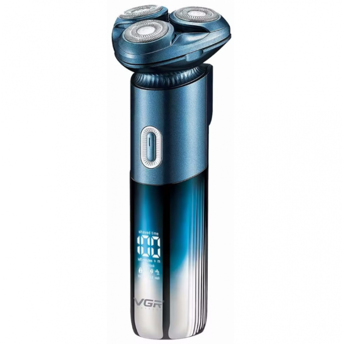 Електробритва акумуляторна 1200 мА·год, від USB, бритва VGR V392 Синій