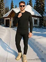 Термобілизна чоловіча OnePro EcoTherm термокомплект з натуральної бавовни термоодяг для зими та щоденного носіння комфортна кофта