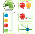 Конструктор халабуда для дітей своїми руками 51 паличка 36 кульок Ігровий намет зроби сам, фото 7