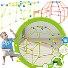 Конструктор халабуда для дітей своїми руками 51 паличка 36 кульок Ігровий намет зроби сам, фото 10