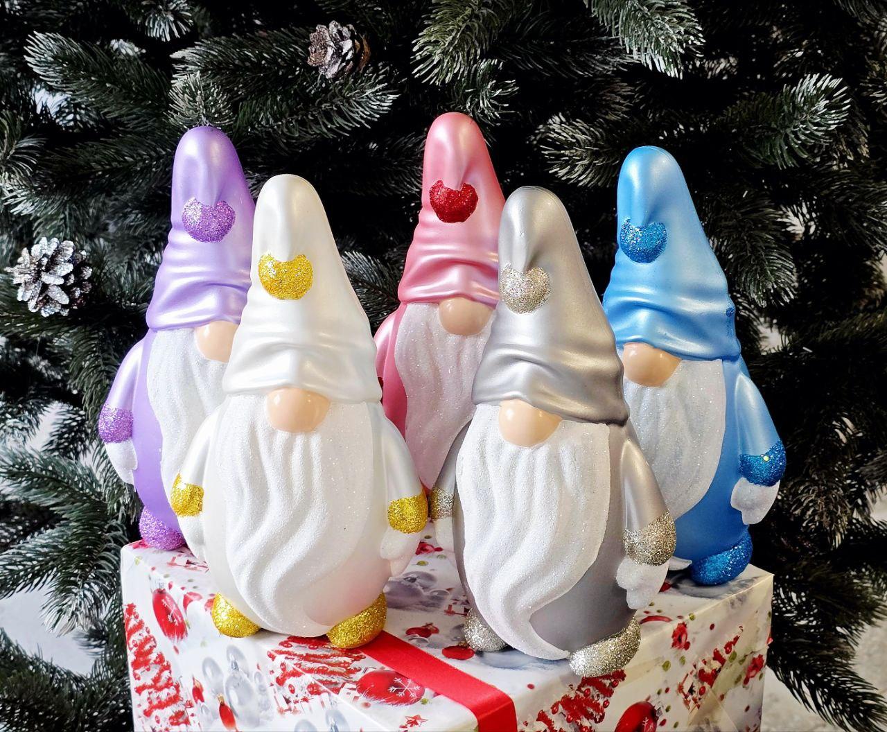 Гном Скандинавський — красива іграшка для ялинки чи святкового декору 27см