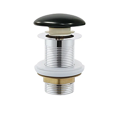 Донний клапан для раковини без переливу Німеччина POP-UP-09 BLACK автоматичний (Click-Clack) 1 1/4''