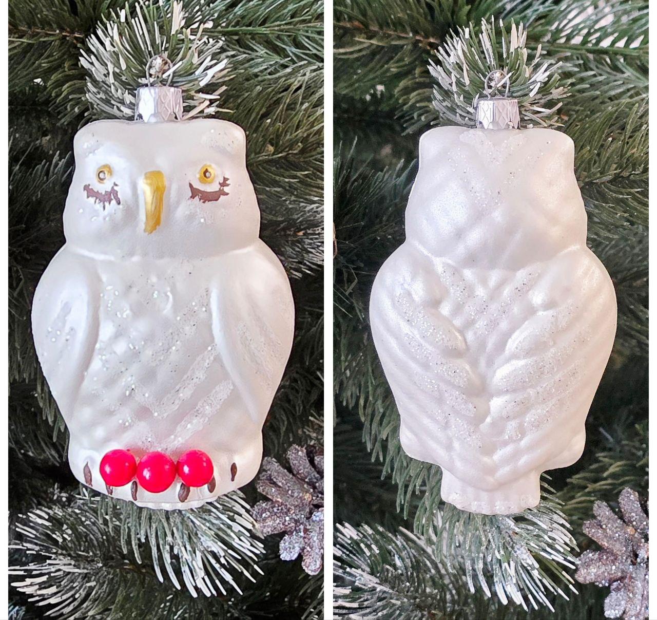 Сова з калиною — красива іграшка для ялинки, фото 1