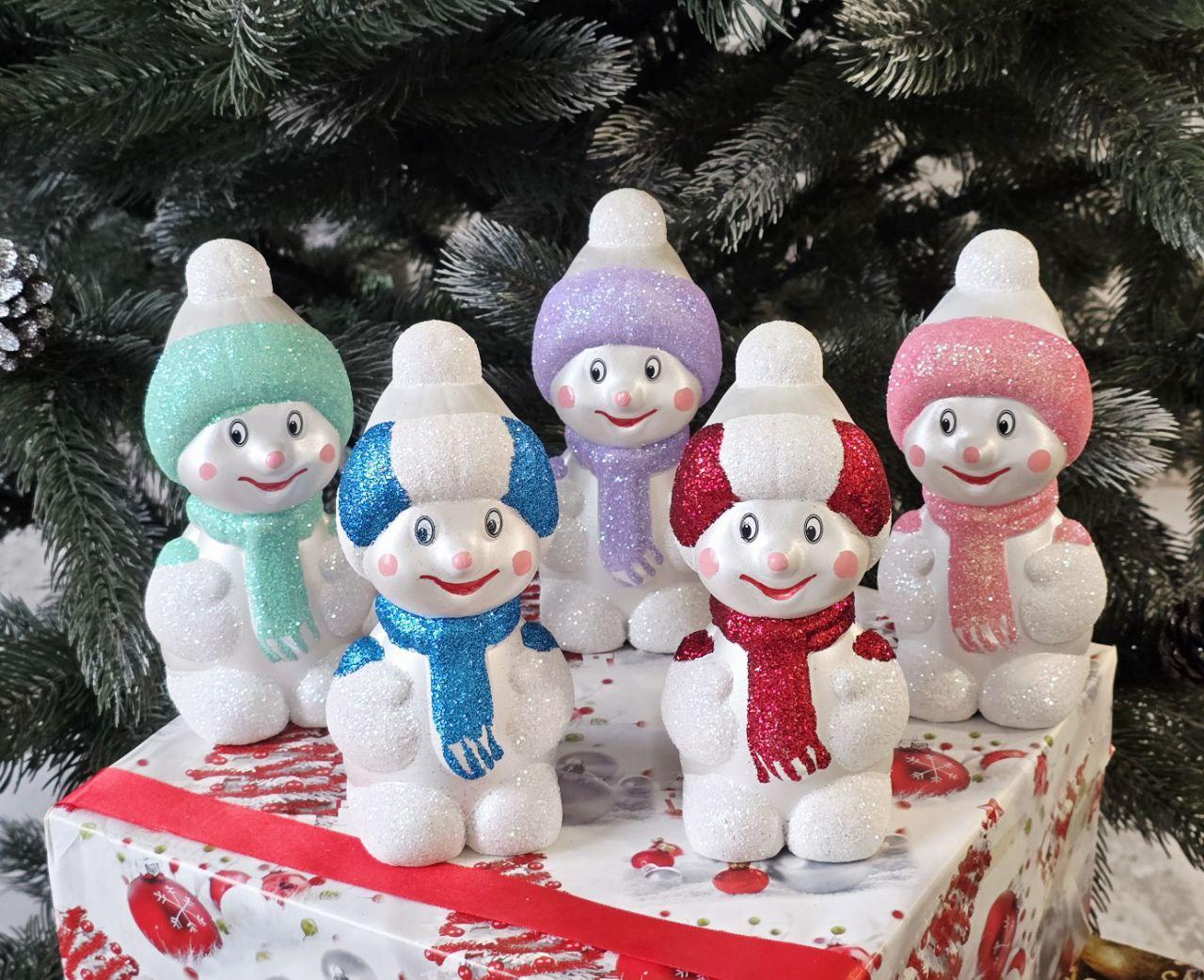 Сніговик — красива іграшка для ялинки