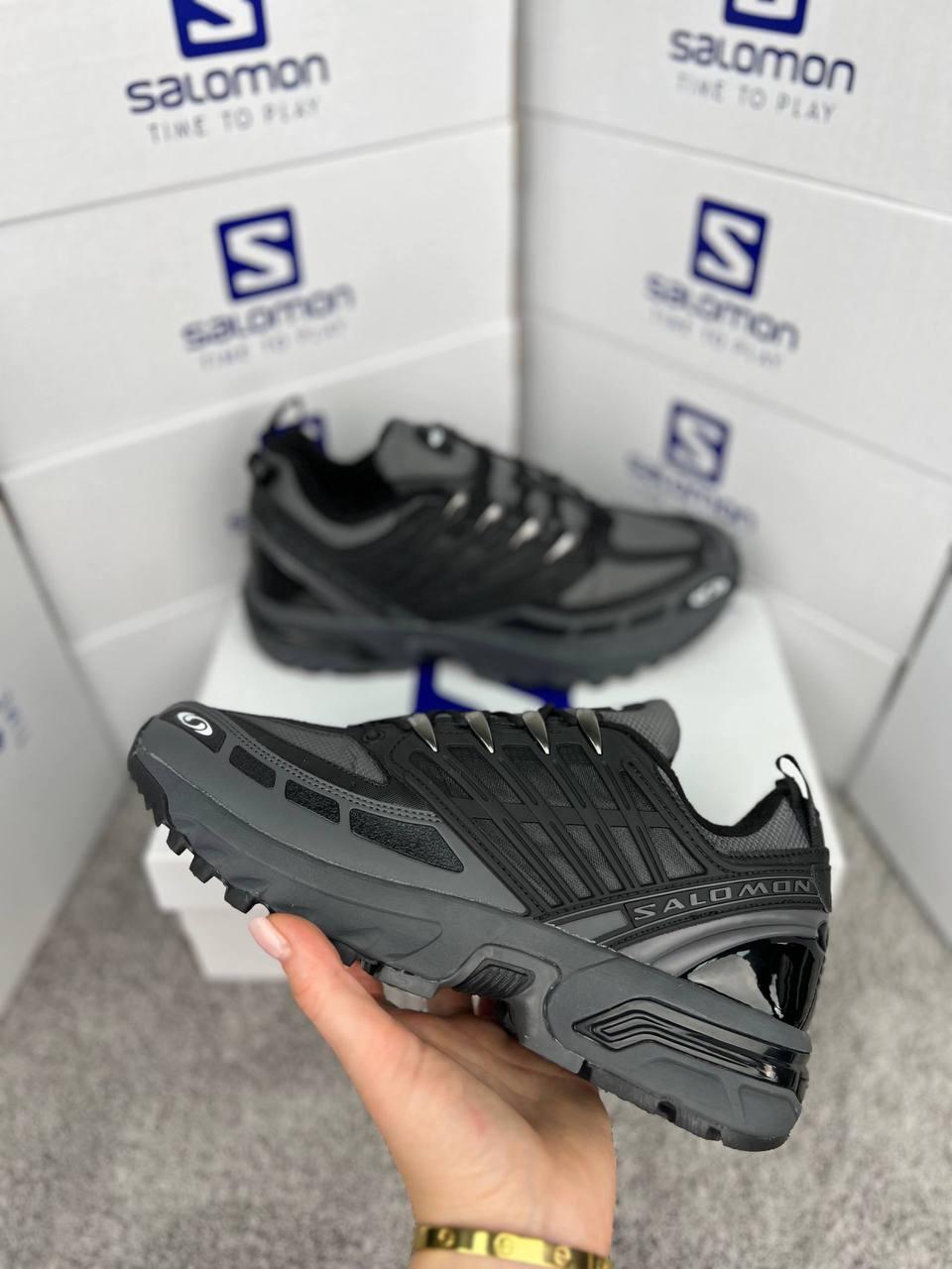 Чоловічі кросівки Salomon ACS Pro GTX Grey, кеди текстиль шкіра термо сірі. Чоловіче взуття