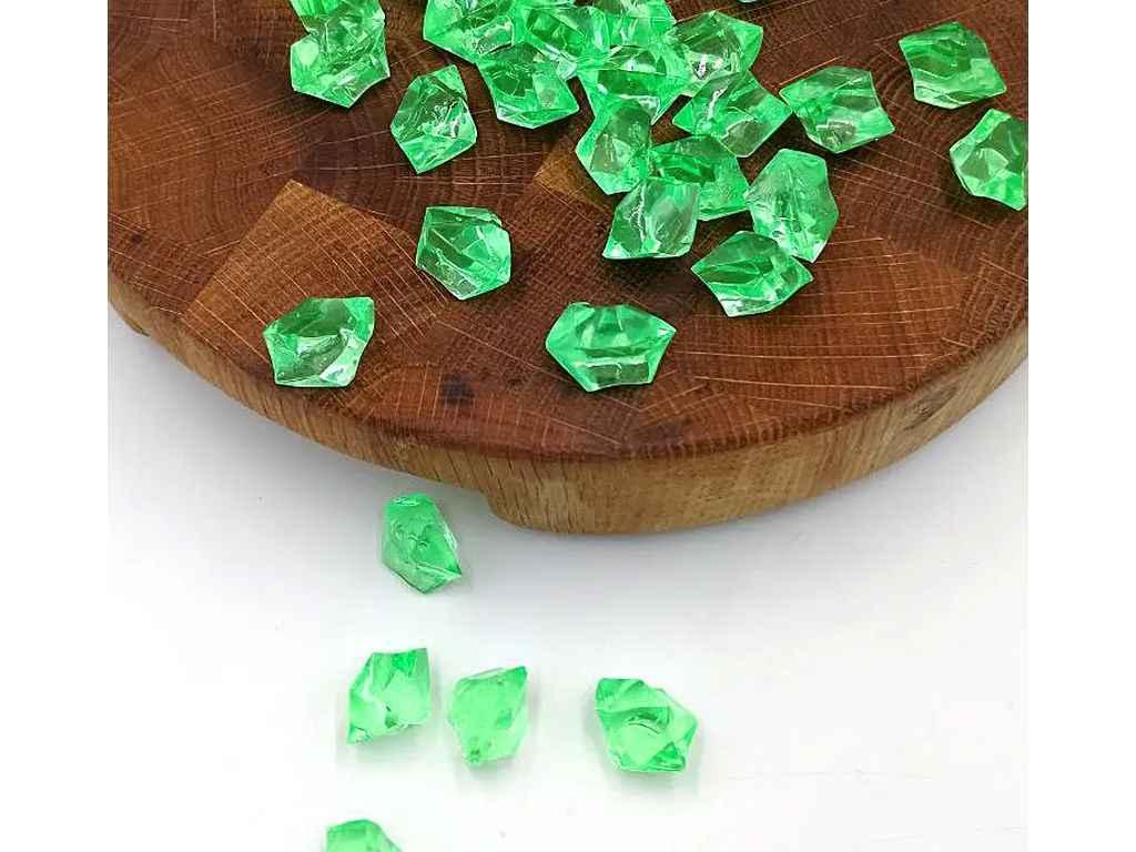 Кристали для Декору Штучний лід 24*17 мм Салатовий 300гр 150шт ТМ КИТАЙ, фото 1