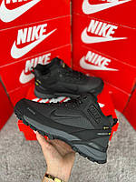 Чоловічі зимові кросівки Nike Rivah Fur Black Grey, черевики спортивні текстиль на хутрі. Чоловіче взуття