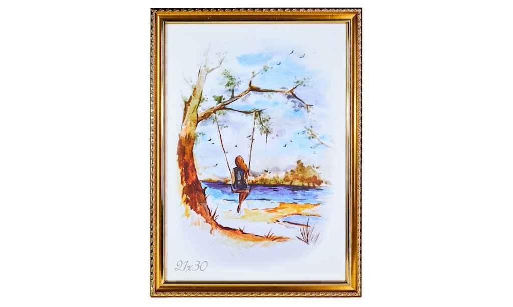 Фоторамка 10-15 золото з візерунком PL20 ТМ RAMKA, фото 1