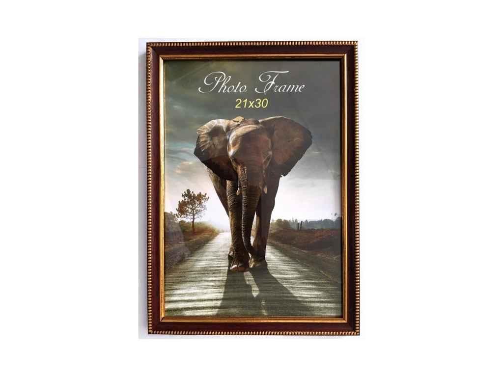 Фоторамка 30-40 темне дерево з золотом візерунок PL20 ТМ RAMKA, фото 1