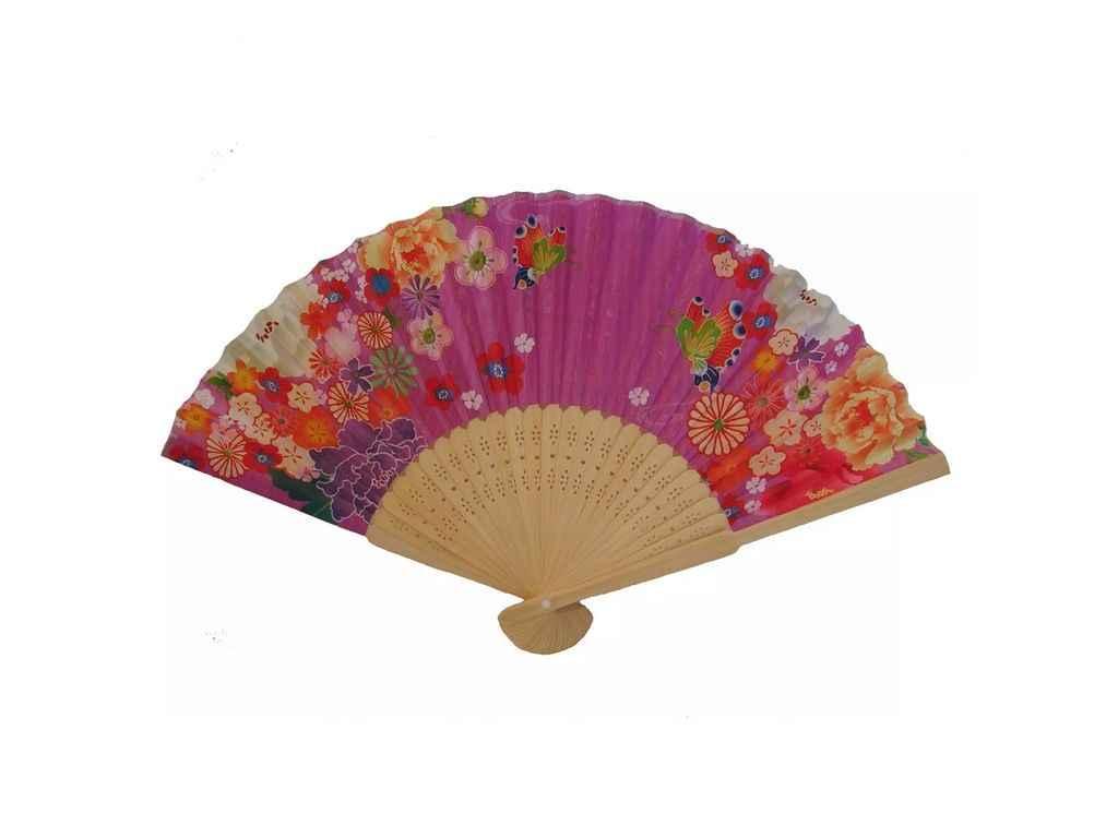 Віяло 21см дерево квіти YG0191 ТМ STENSON, фото 1