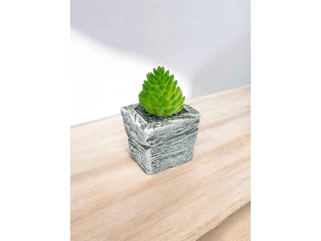 Штучний міні-сукулент в горщику м.443-10 7см ТМ SP, фото 1