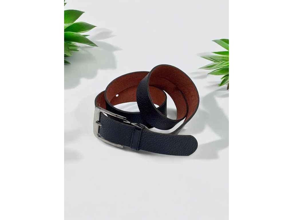 Ремінь 3,5см чорний чоловічий класичний екошкіра м.116-3 ТМ SP, фото 1