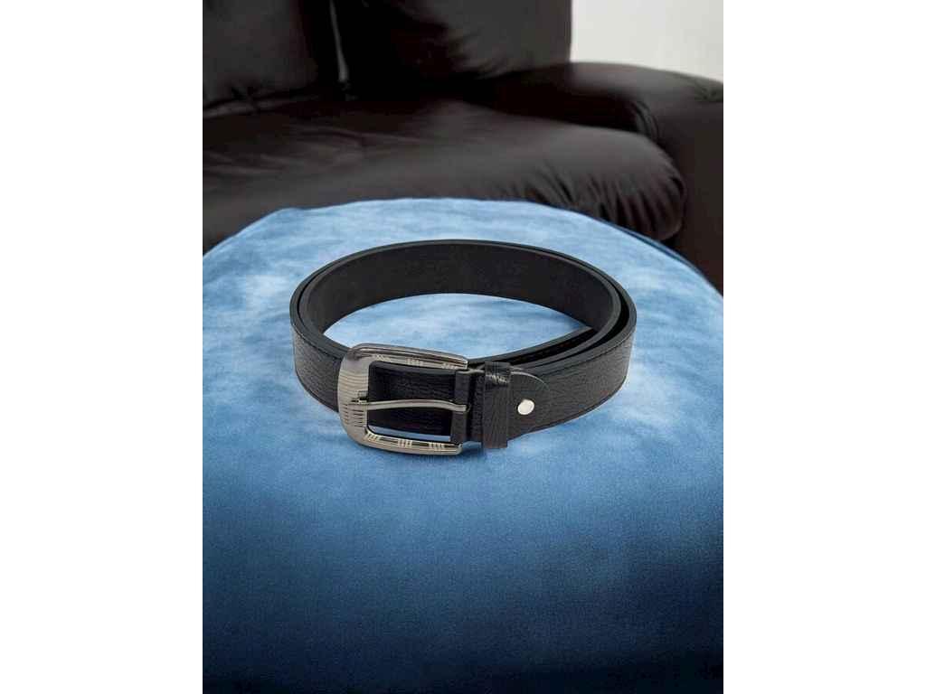 Ремінь 3,5см чорний чоловічий класичний екошкіра м.1-3 ТМ SP, фото 1