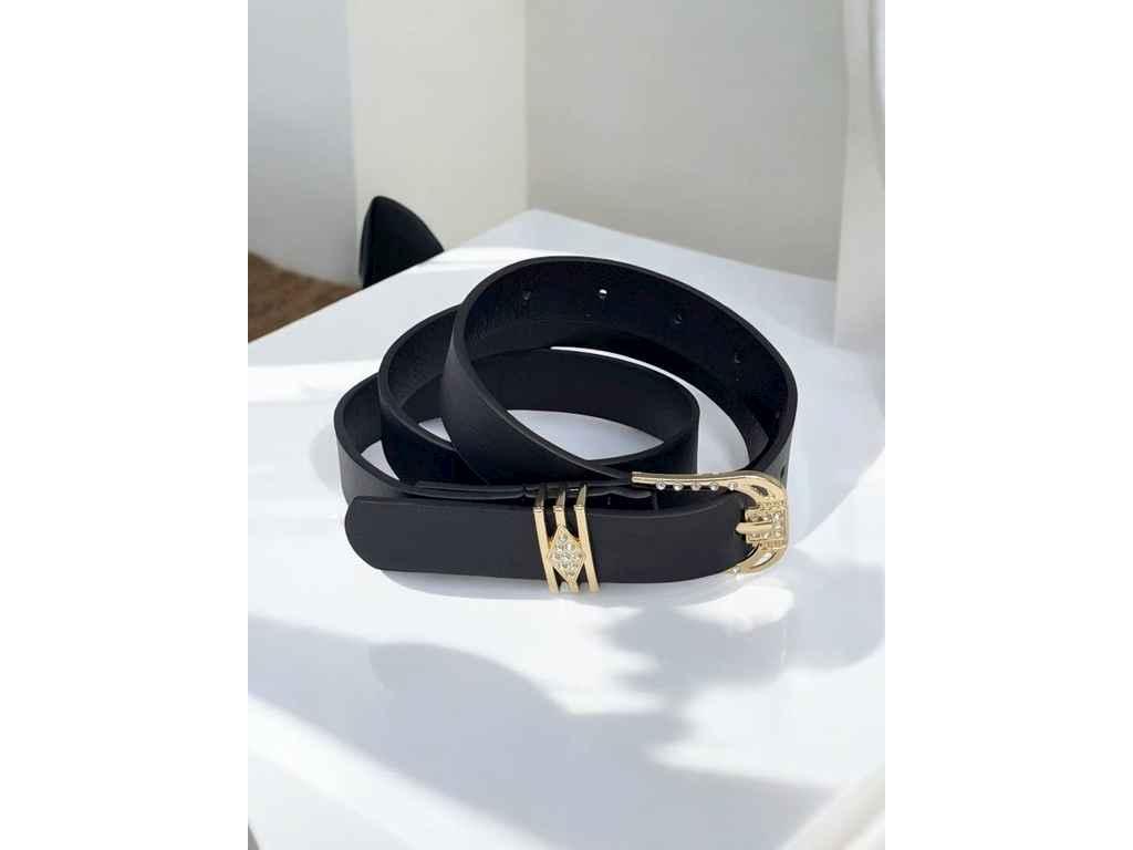 Ремінь жіночий 2см чорний екошкіракласичний м.622-12 ТМ SP, фото 1