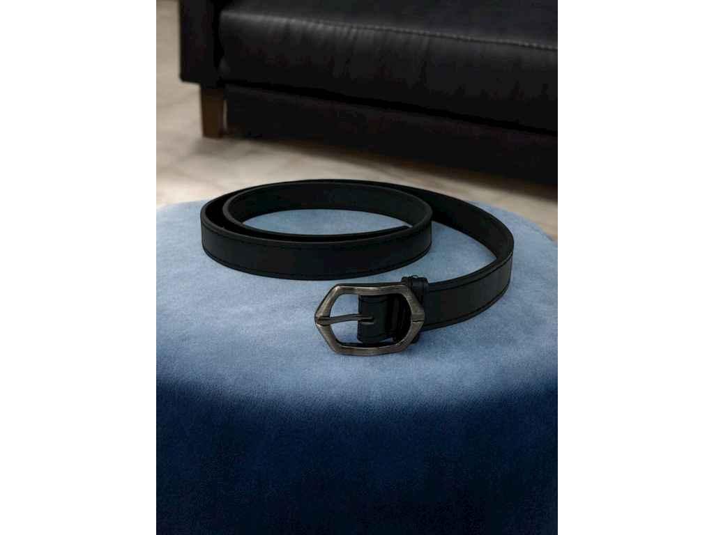 Ремінь жіночий 2,5см чорний класичний екошкіра м.XL-10/1 ТМ SP, фото 1