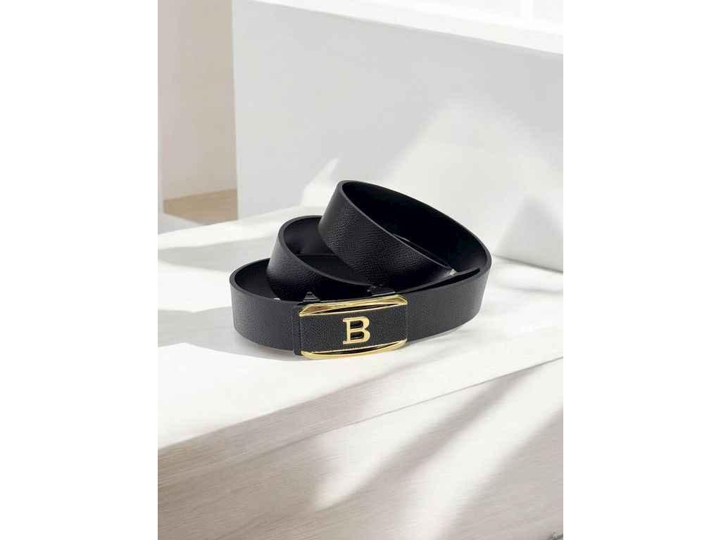 Ремінь 3,5см чорний автомат екошкіра м.122-3-1 ТМ SP, фото 1