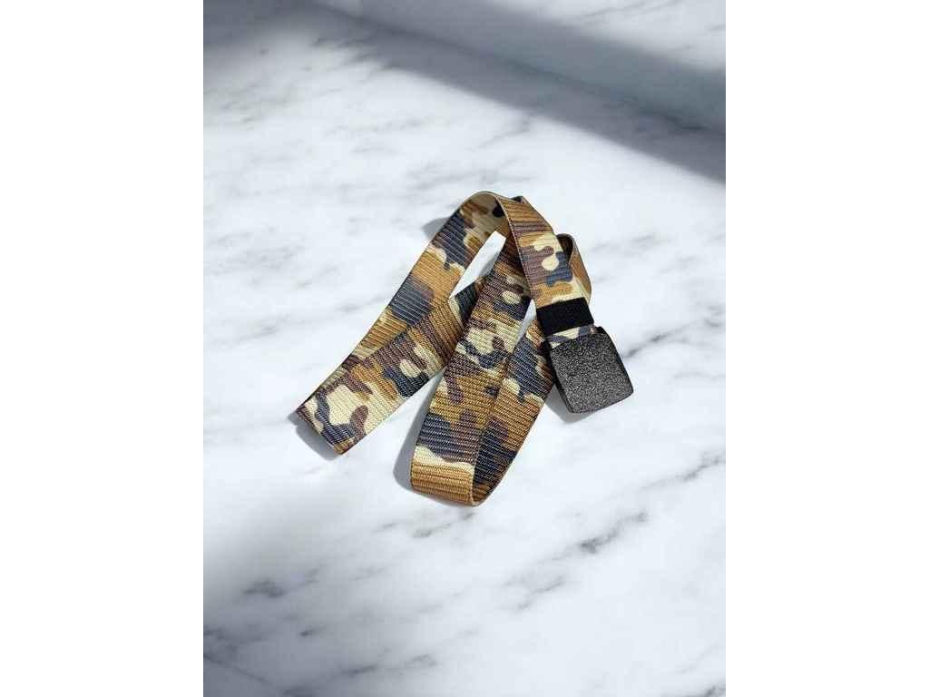 Ремінь 4см чорний автомат текстильпринт м.122-13-4 ТМ SP, фото 1