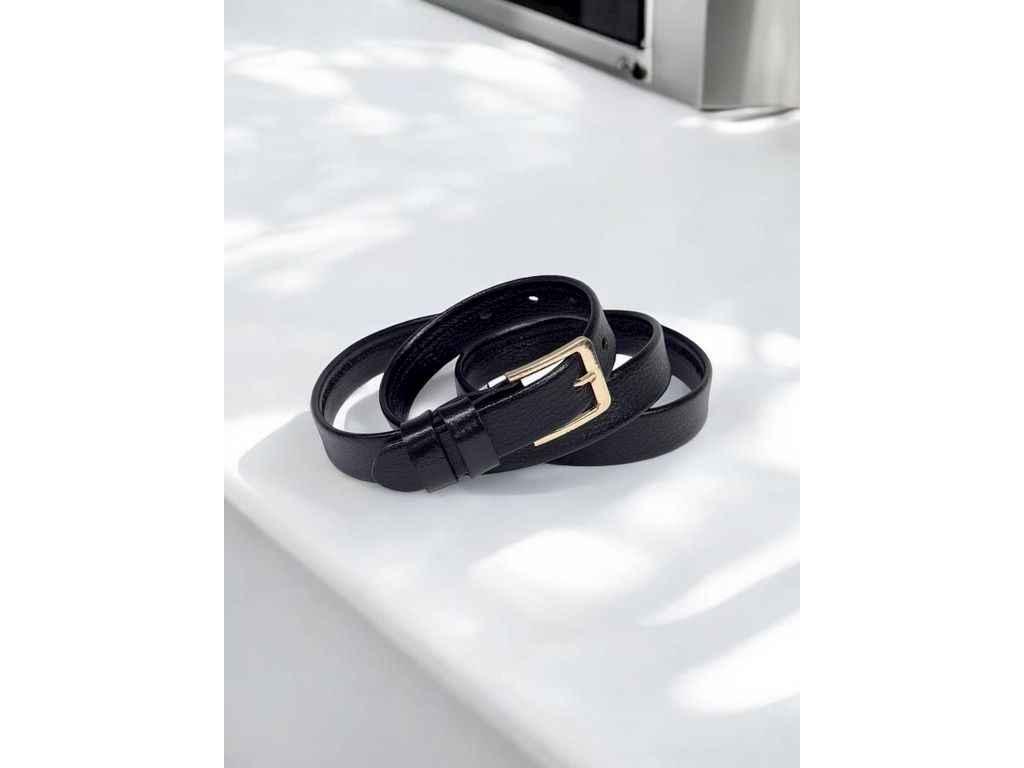 Ремінь 2,5см чорний класичний екошкіра м.122-8-1 ТМ SP, фото 1