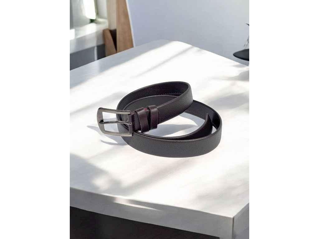 Ремінь 3,5см шоколадний класичний екошкіра м.122-4 ТМ SP, фото 1