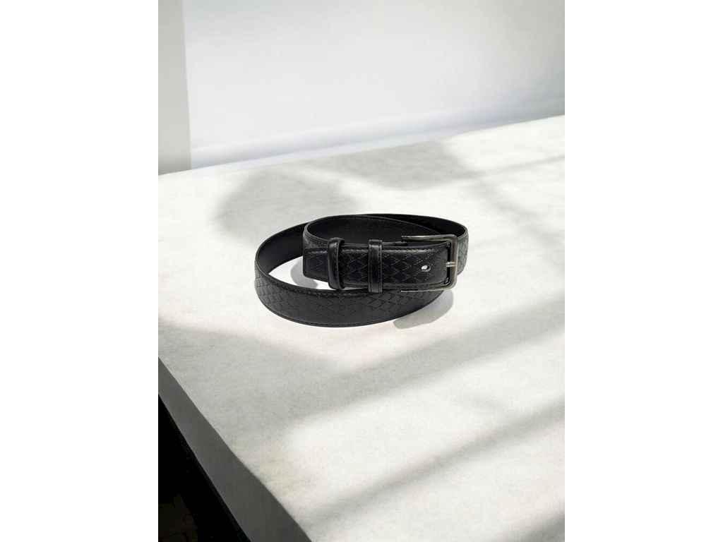 Ремінь 3,5см чорний класичний екошкіра м.420-1/1 ТМ SP, фото 1