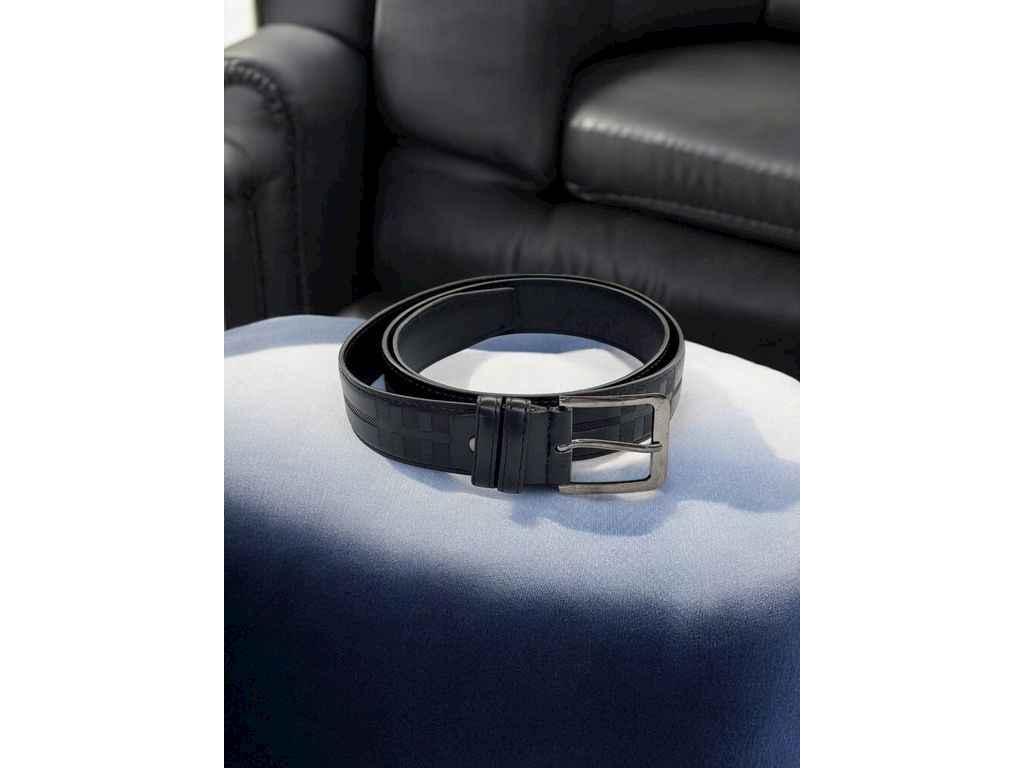 Ремінь 3,5см чорний класичний екошкіра м.420-1/2 ТМ SP, фото 1